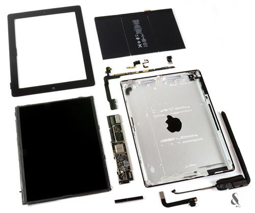 Cấu tạo bộ màn hình hiển thị iPad