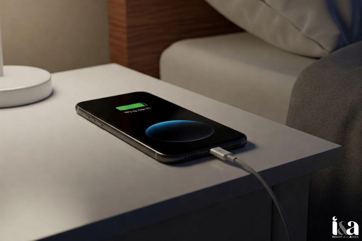iPhone sạc qua đêm