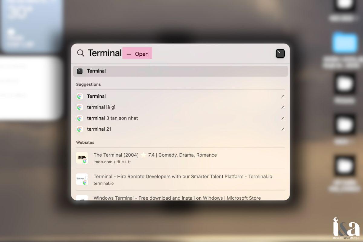 Check bằng Terminal