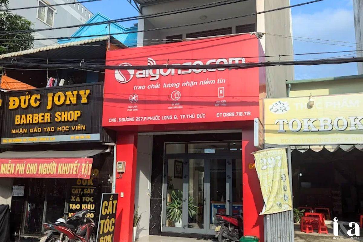 mặt tiền cửa hàng Sài Gòn Số