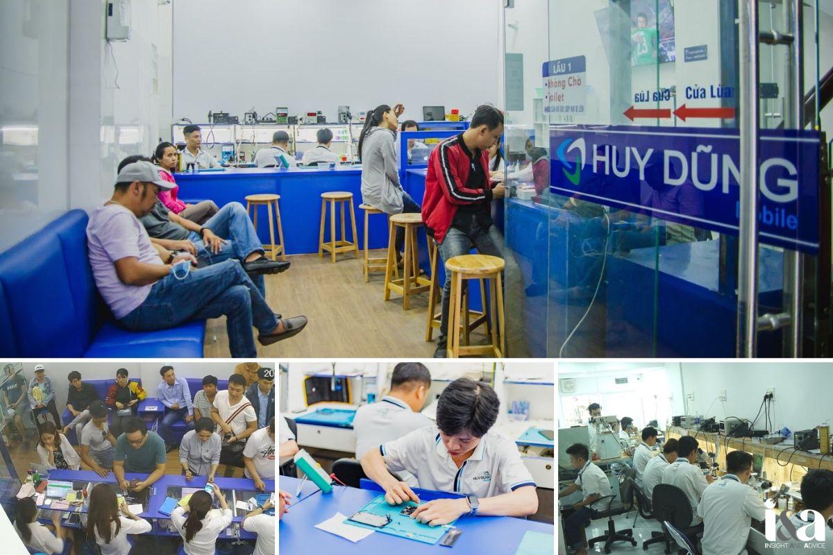 cửa hàng Huy Dũng Mobile chuyên sửa chữa điện thoại