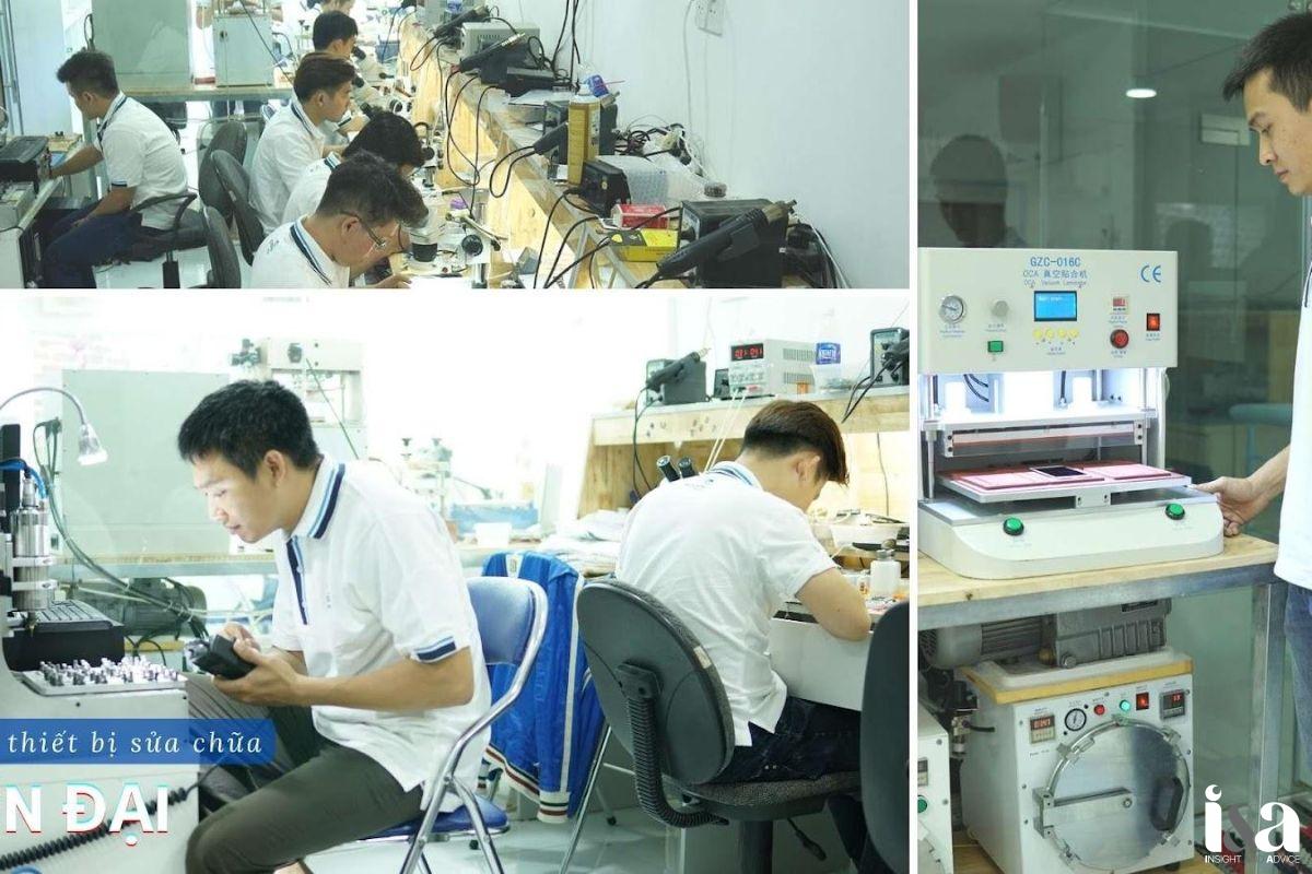 Hình ảnh học viên tại trung tâm dạy nghề sửa chữa Huy Dũng Mobile