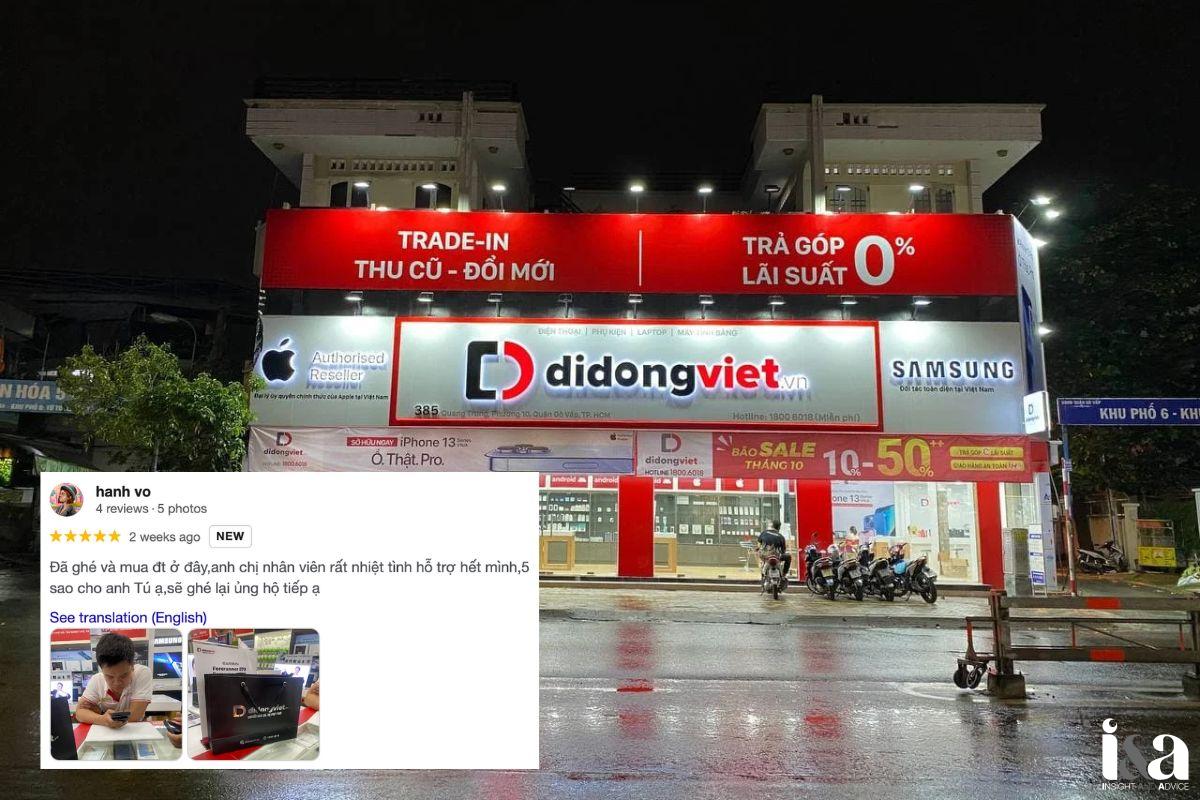 Review của khách hàng về Di Động Việt