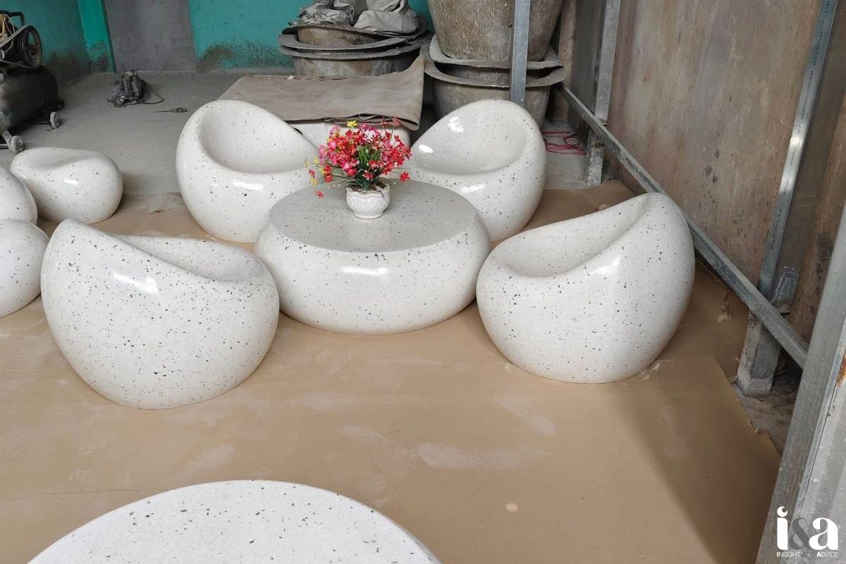 bàn ghế đá thiết kế tại Furnio