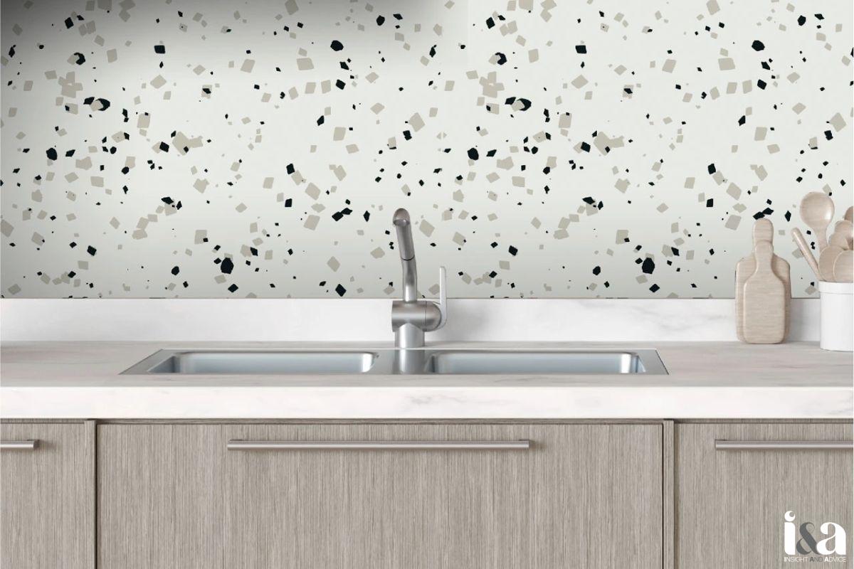 tường nhà bếpTerrazzo 