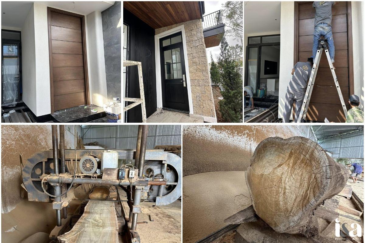 Tâm Gỗ thi công cửa gỗ phòng ngủ