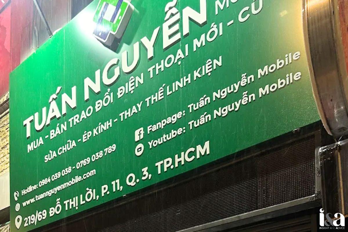 bảng hiệu cửa hàng mở khoá tài khoản iCloud Apple Tuấn Nguyễn Mobile