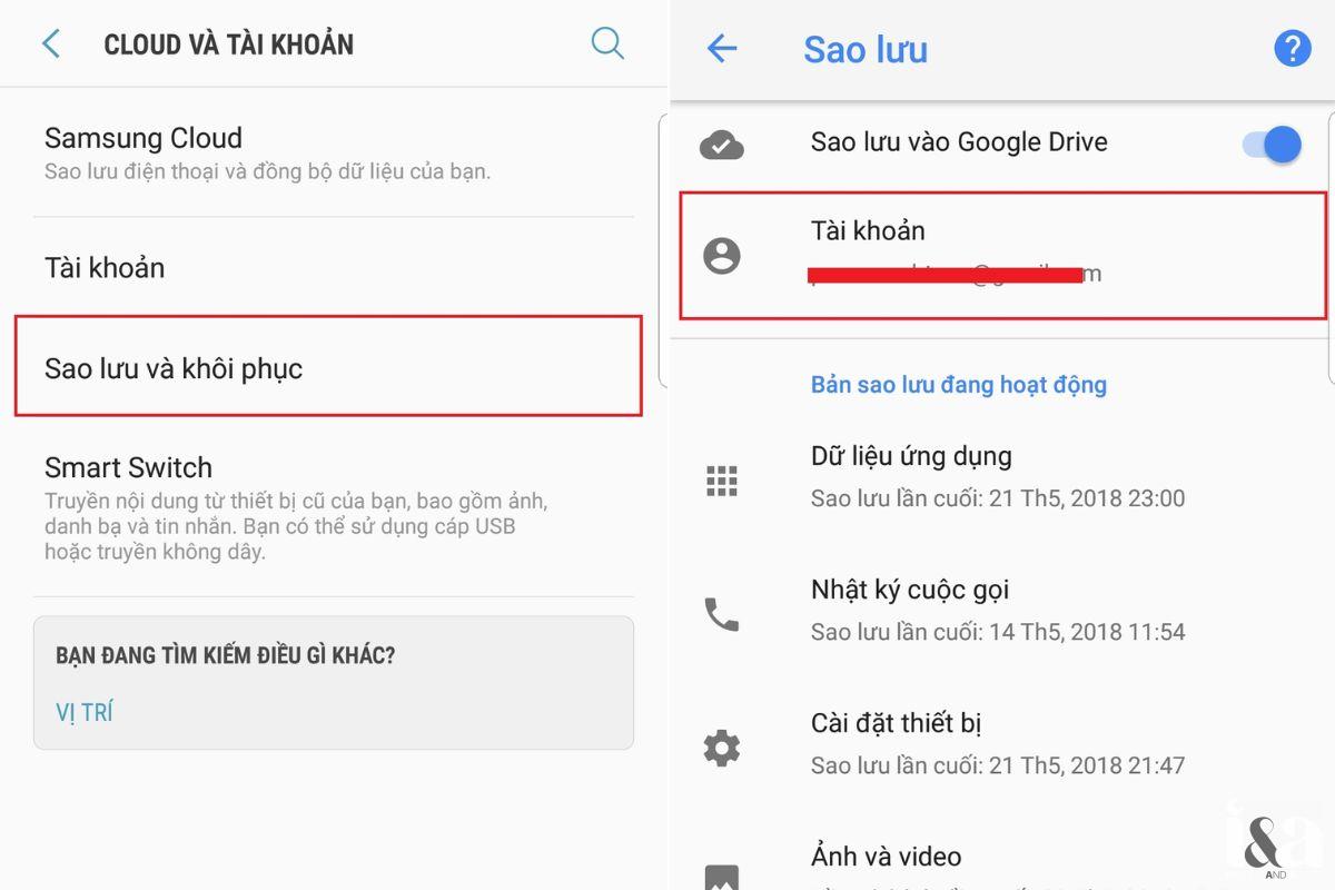 sao lưu dữ liệu