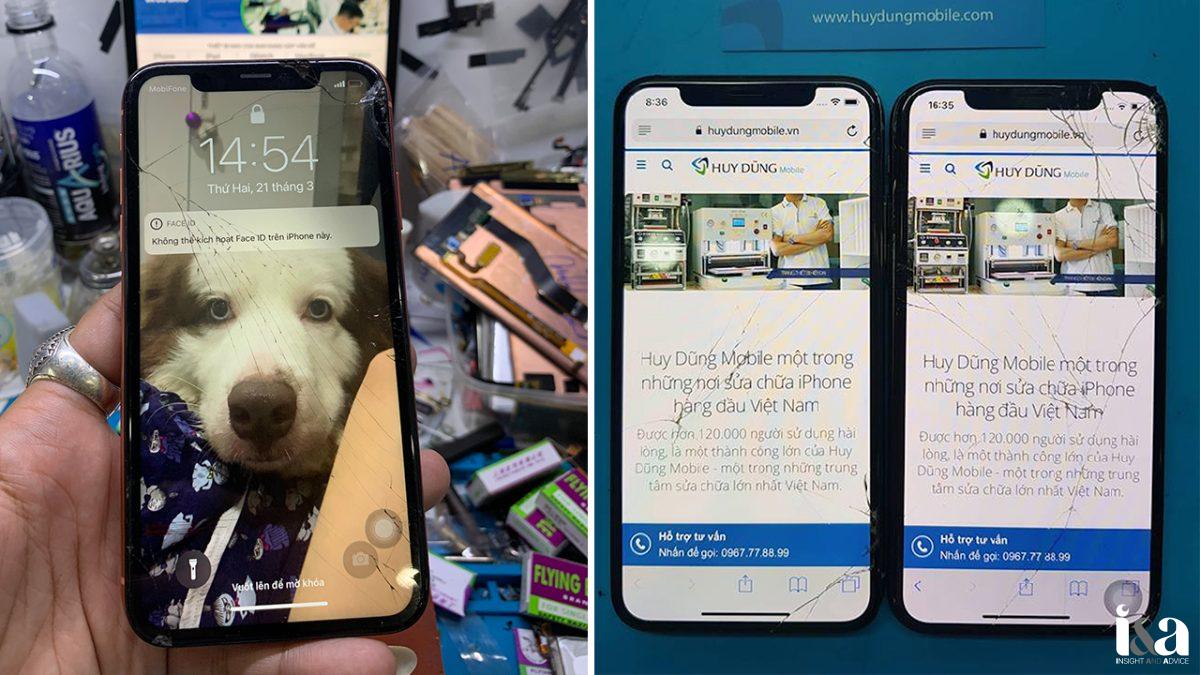 Dịch vụ ép kính iphone tại Huy Dũng