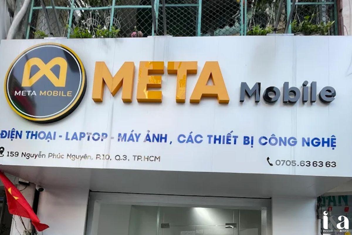 bảng hiệu shop Meta Mobile