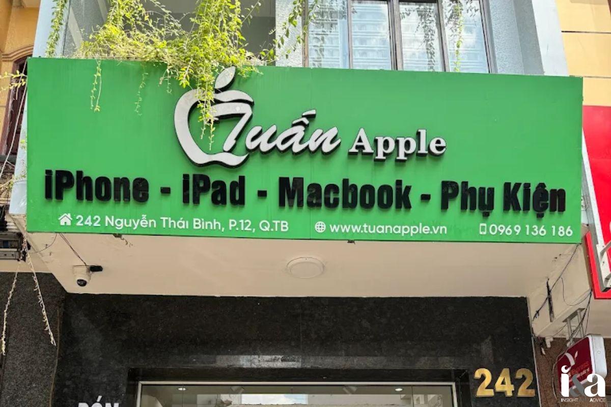 biển hiệu của shop Tuấn Apple