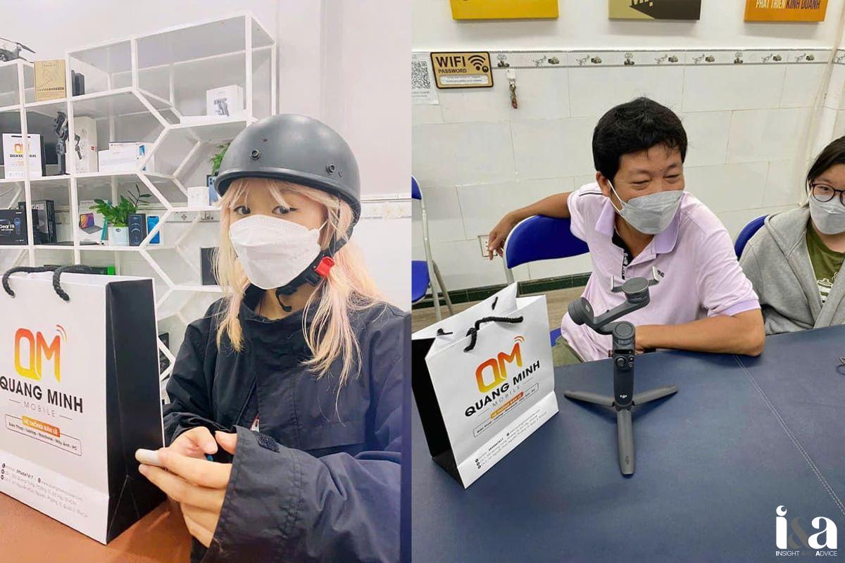 khách hàng mua hàng tại Quang Minh Mobile