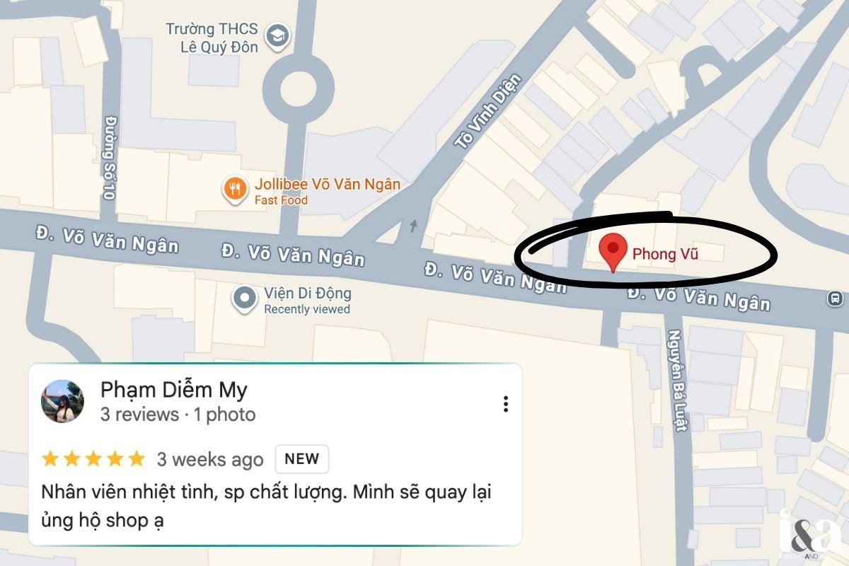 Vị trí Phong Vũ trên bản đồ