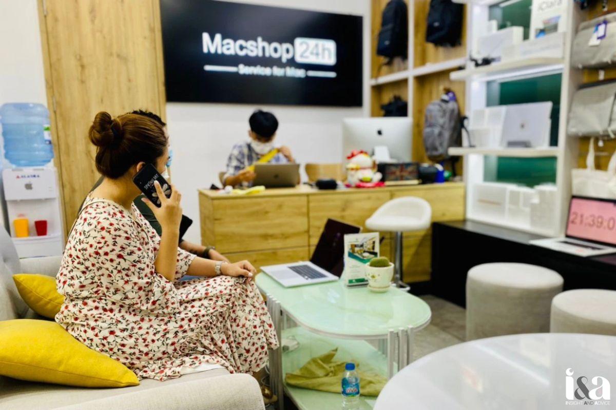 không gian bên trong của Macshop24h