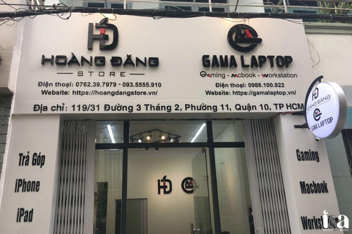 Mặt tiền của shop GaMa Laptop