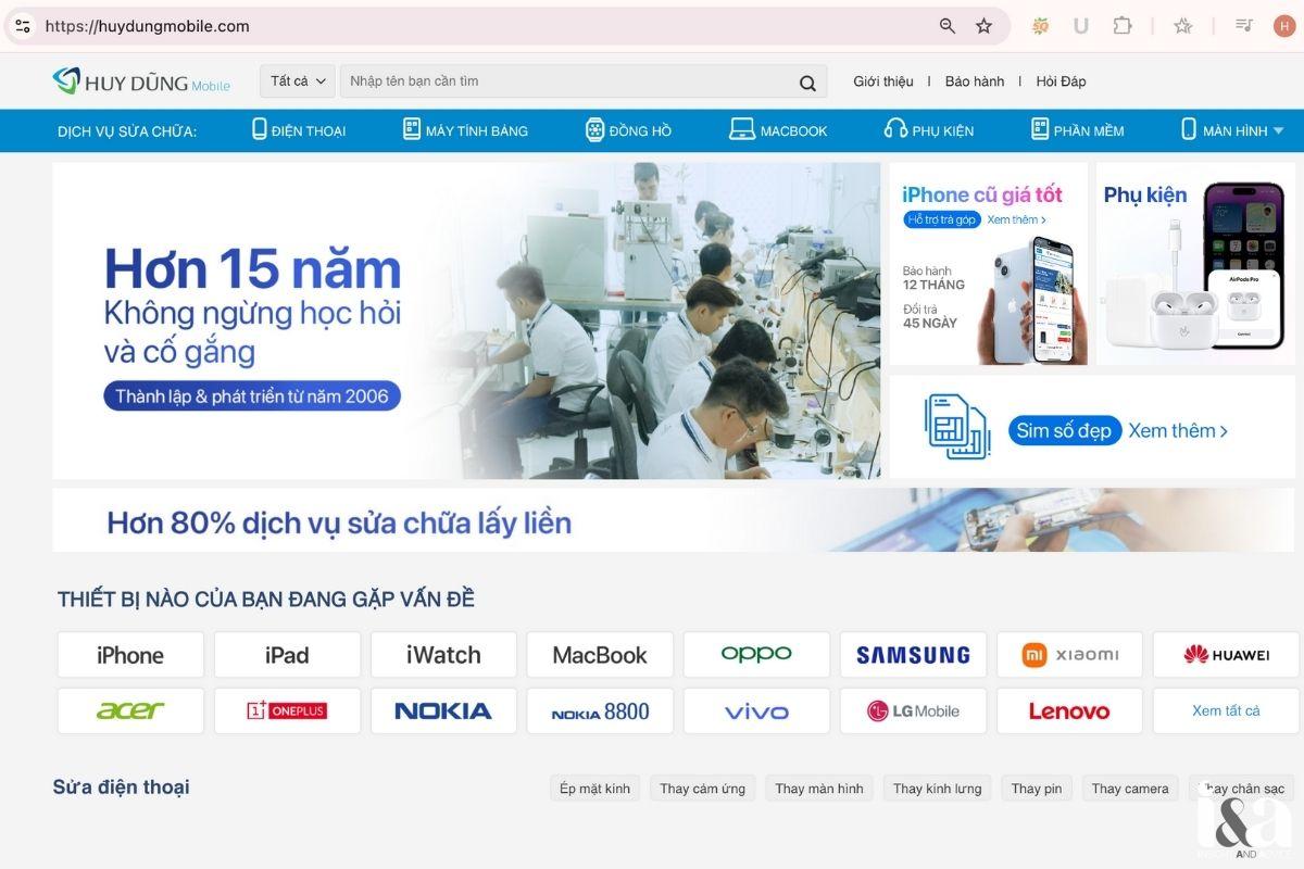 Thông tin địa chỉ website