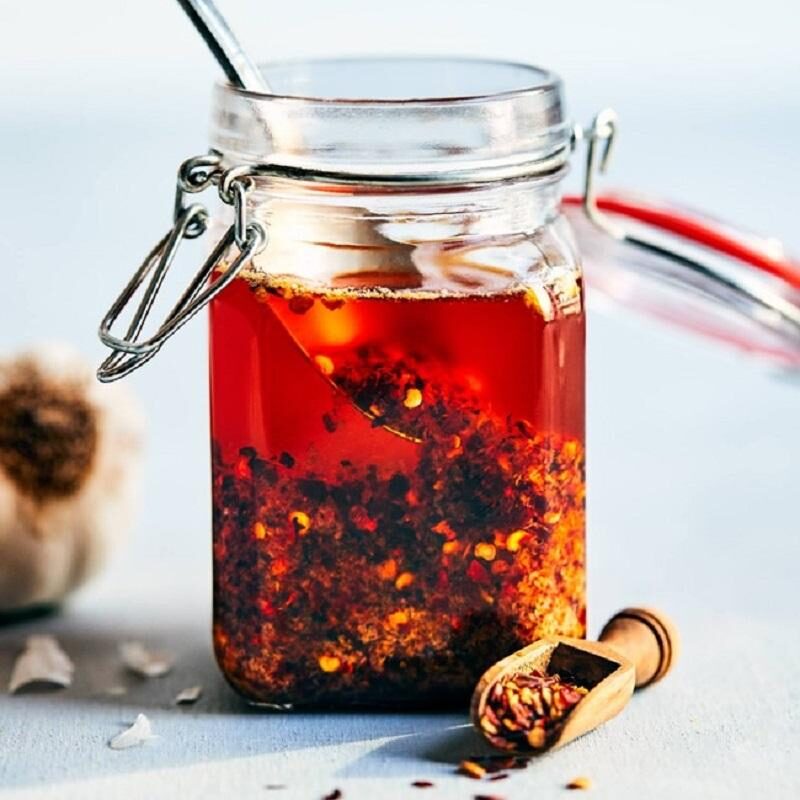 Lớp dầu trên bề mặt sate