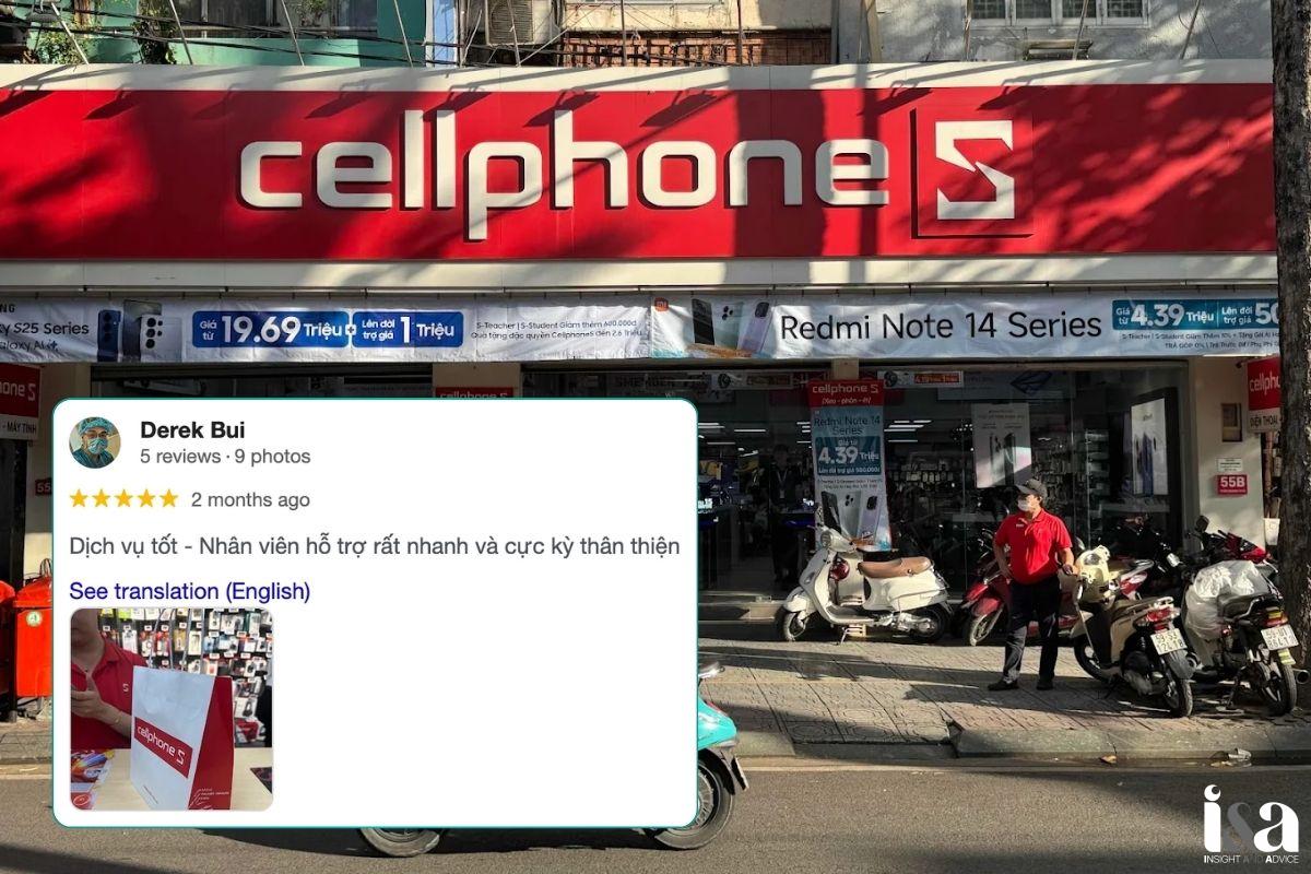 Khách hàng review về CellphoneS