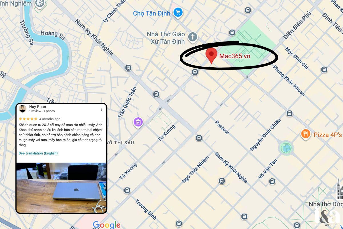Review trên GG Maps của Mac365