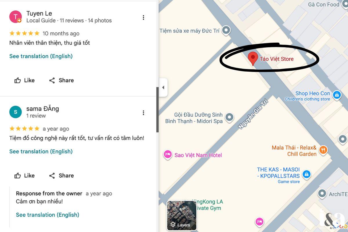 Review thực tế của khách hàng về Táo Việt Store