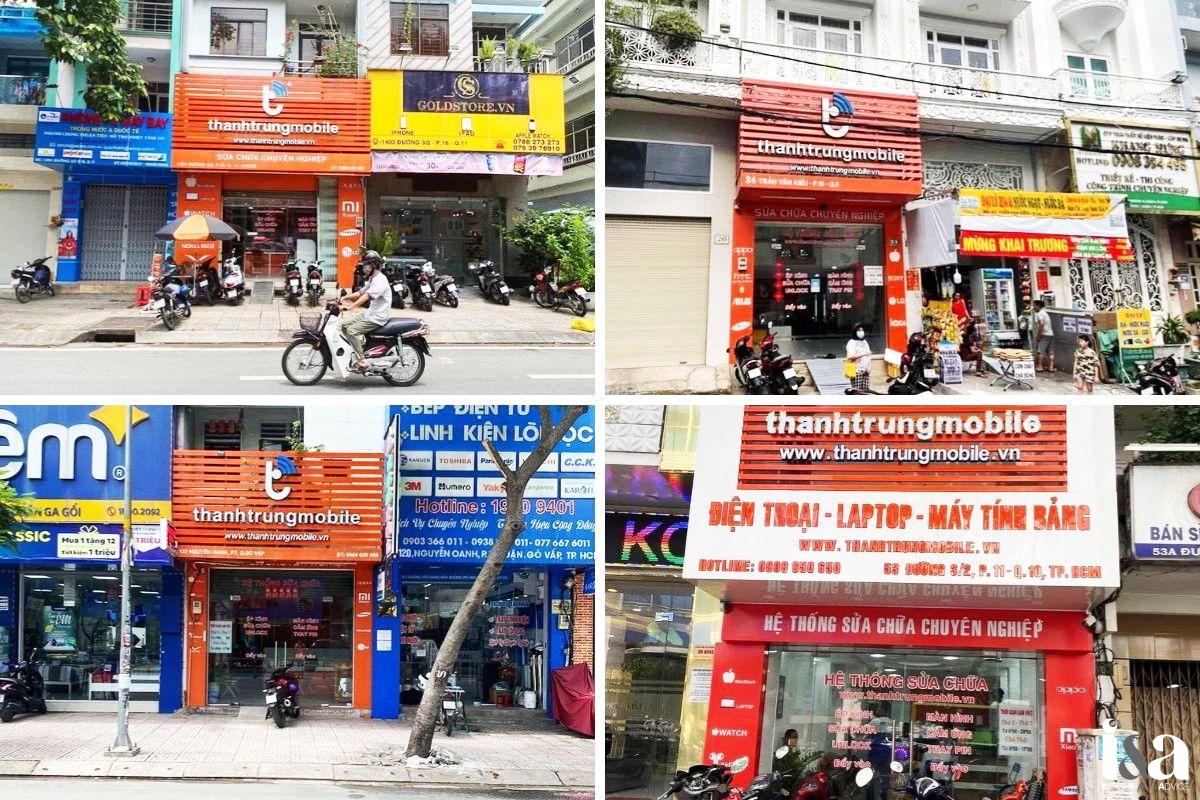 Mặt tiền các shop Thành Trung Mobile