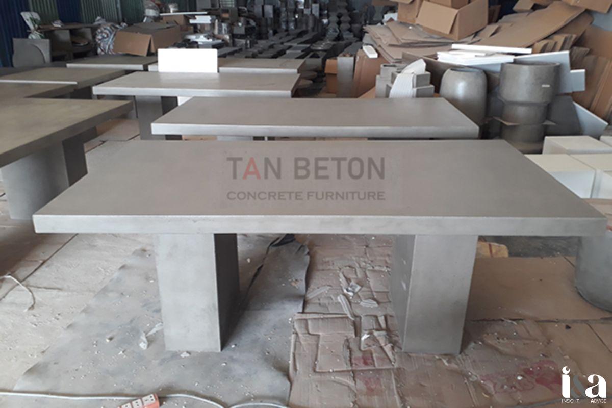 Bàn ăn bê tông nhẹ tại Tan beton