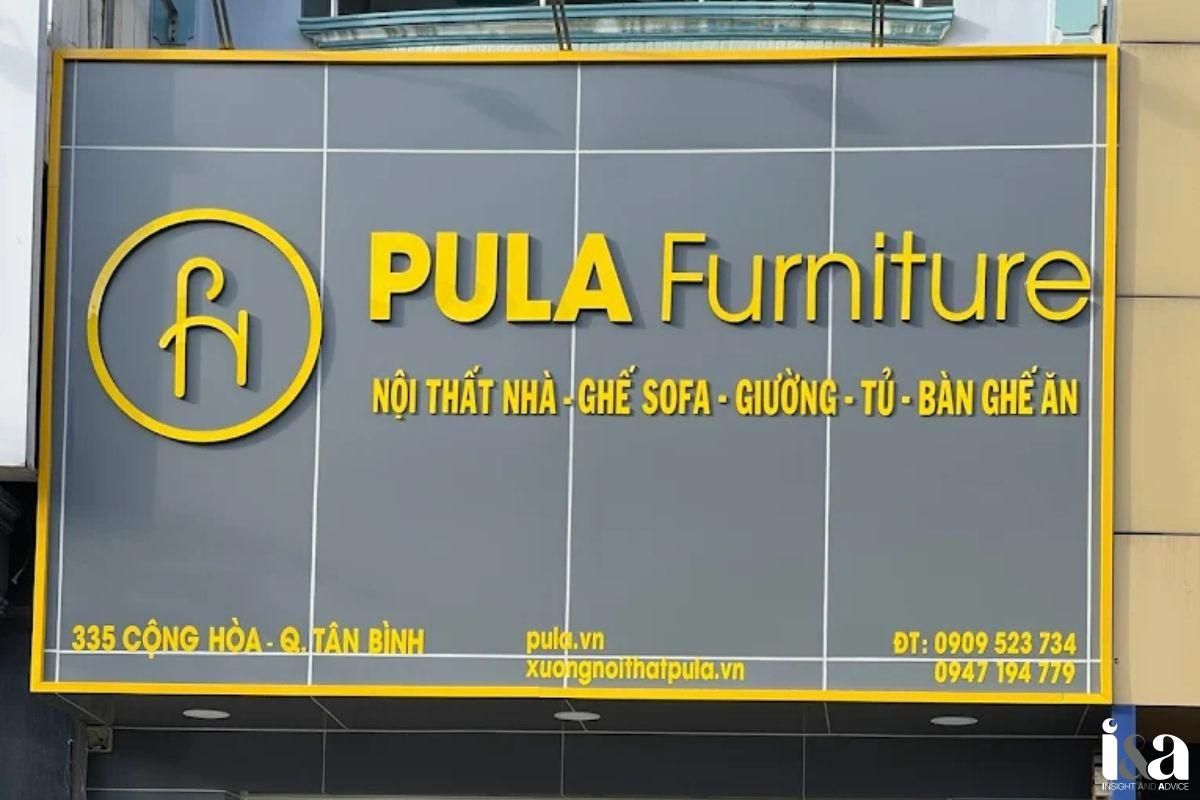Bảng hiệu Pula Furniture