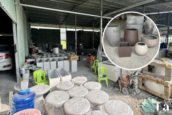 xưởng sản xuất chậu composite đúc nguyên khối tphcm