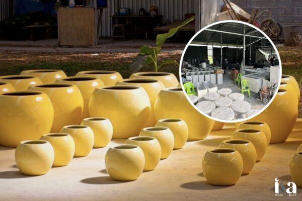 xưởng sản xuất chậu composite theo thiết kế yêu cầu