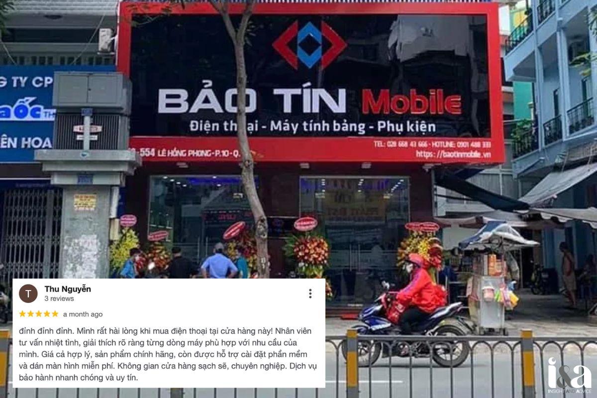 Mặt tiền cửa hàng Bảo Tín Mobile