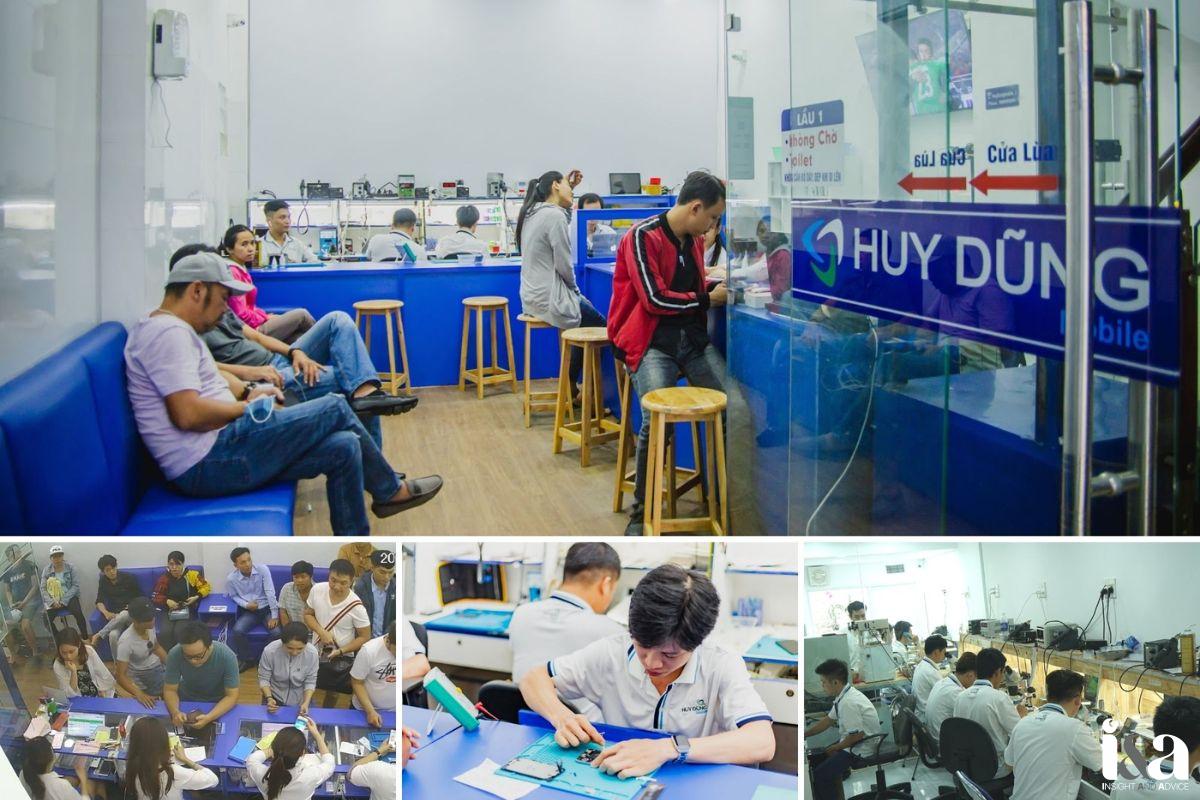 Không gian bên trong trung tâm Huy Dũng Mobile