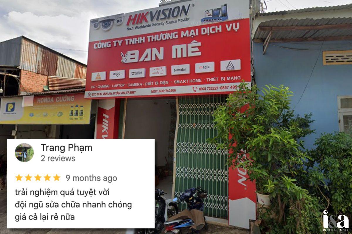 Mặt tiền cửa hàng Tin học Ban Mê