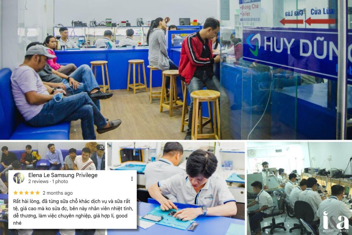 Không gian bên trong cửa hàng Huy Dũng Mobile