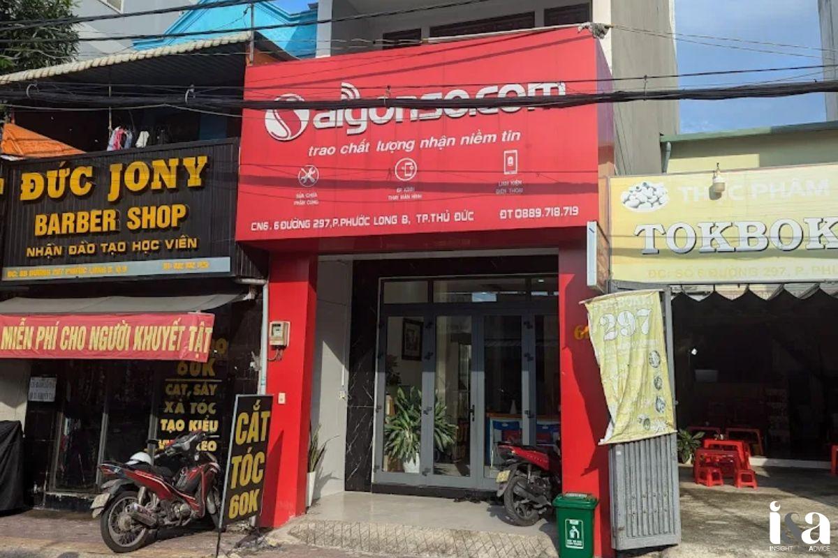 Mặt tiền shop Sài Gòn Số