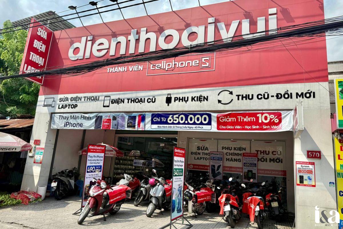 Mặt tiền trung tâm Điện Thoại Vui