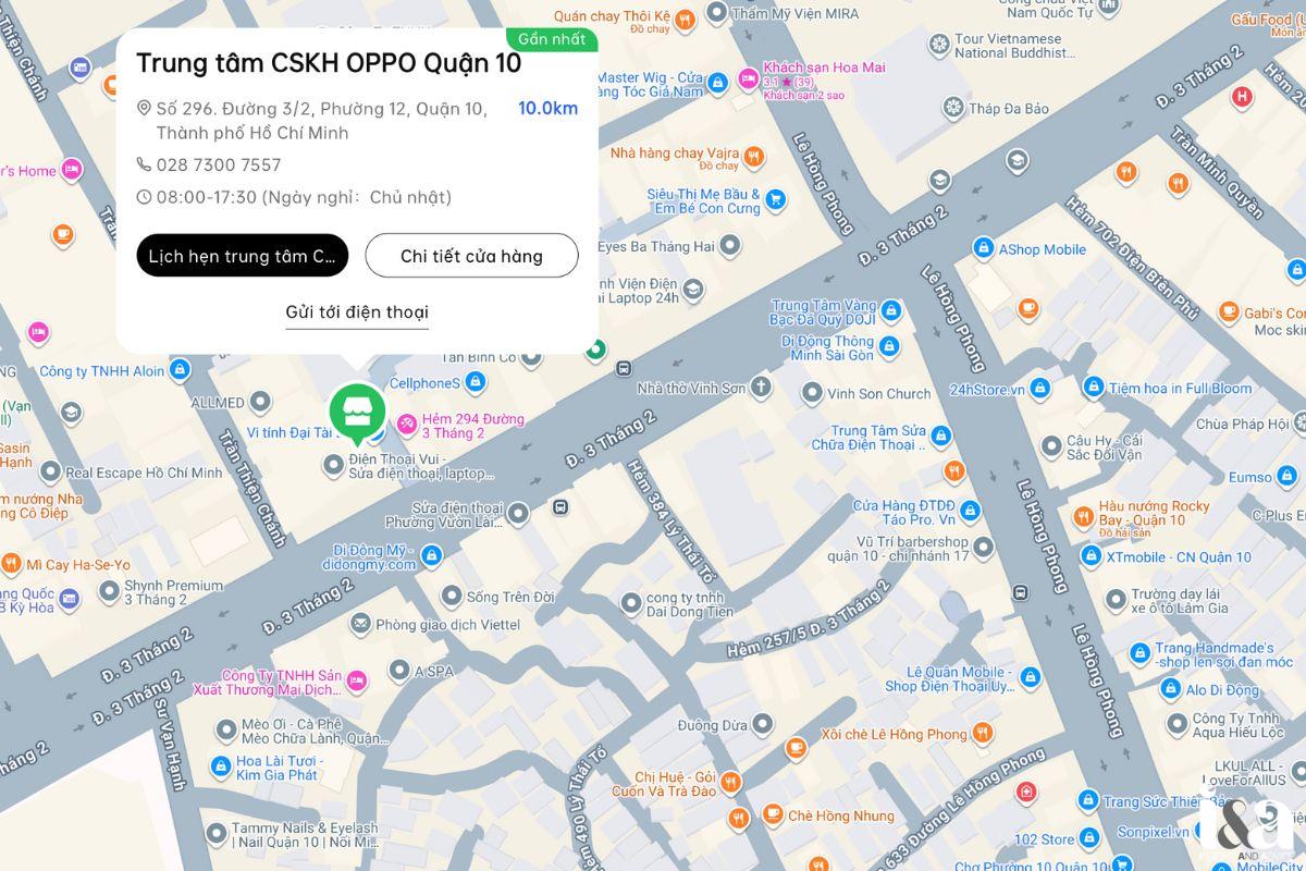 Trung tâm bảo hành Oppo Quận 10