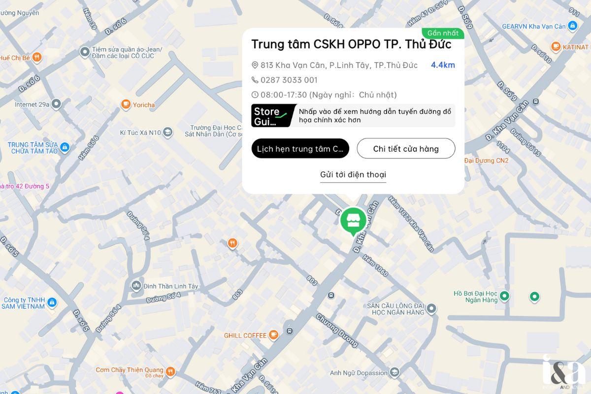 Trung tâm bảo hành Oppo Thủ Đức
