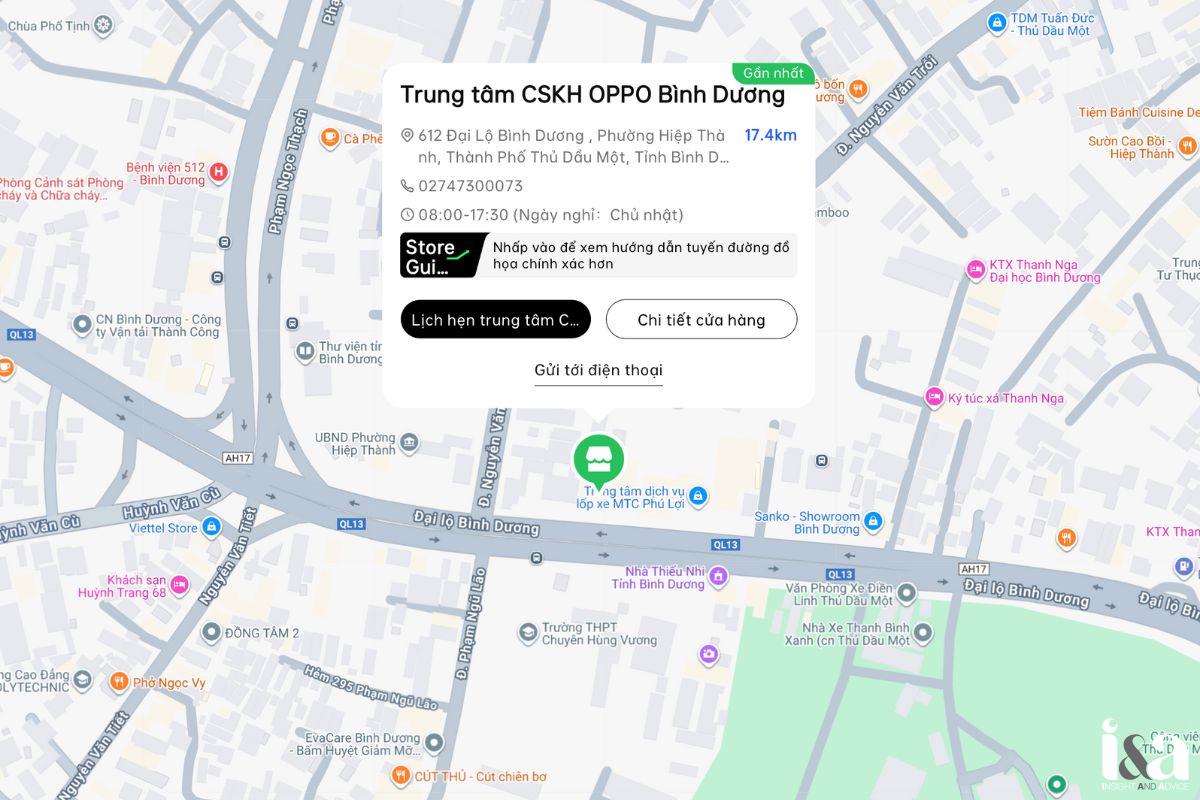 Trung tâm bảo hành Oppo Bình Dương