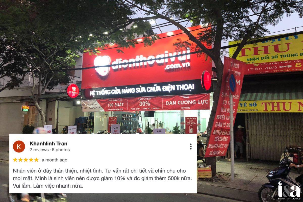 Mặt tiền trung tâm Điện Thoại Vui