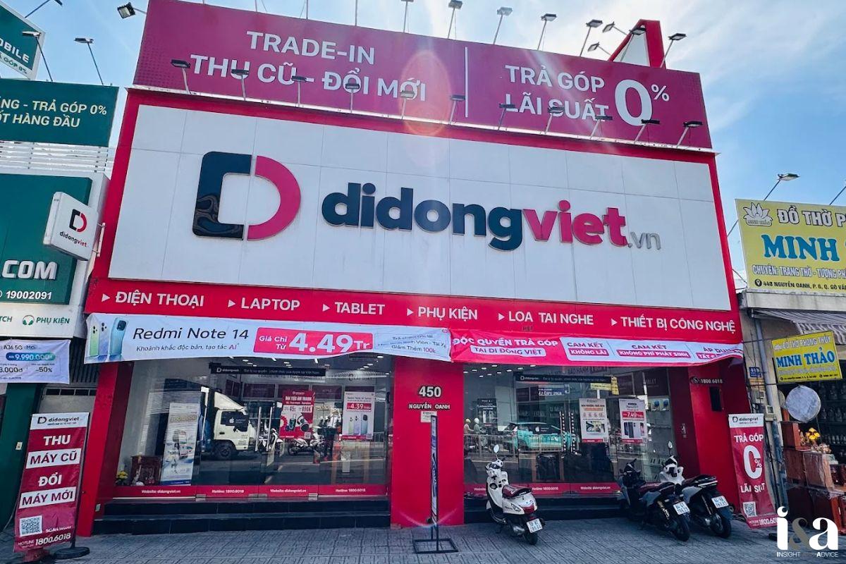 Mặt tiền trung tâm Di Động Việt