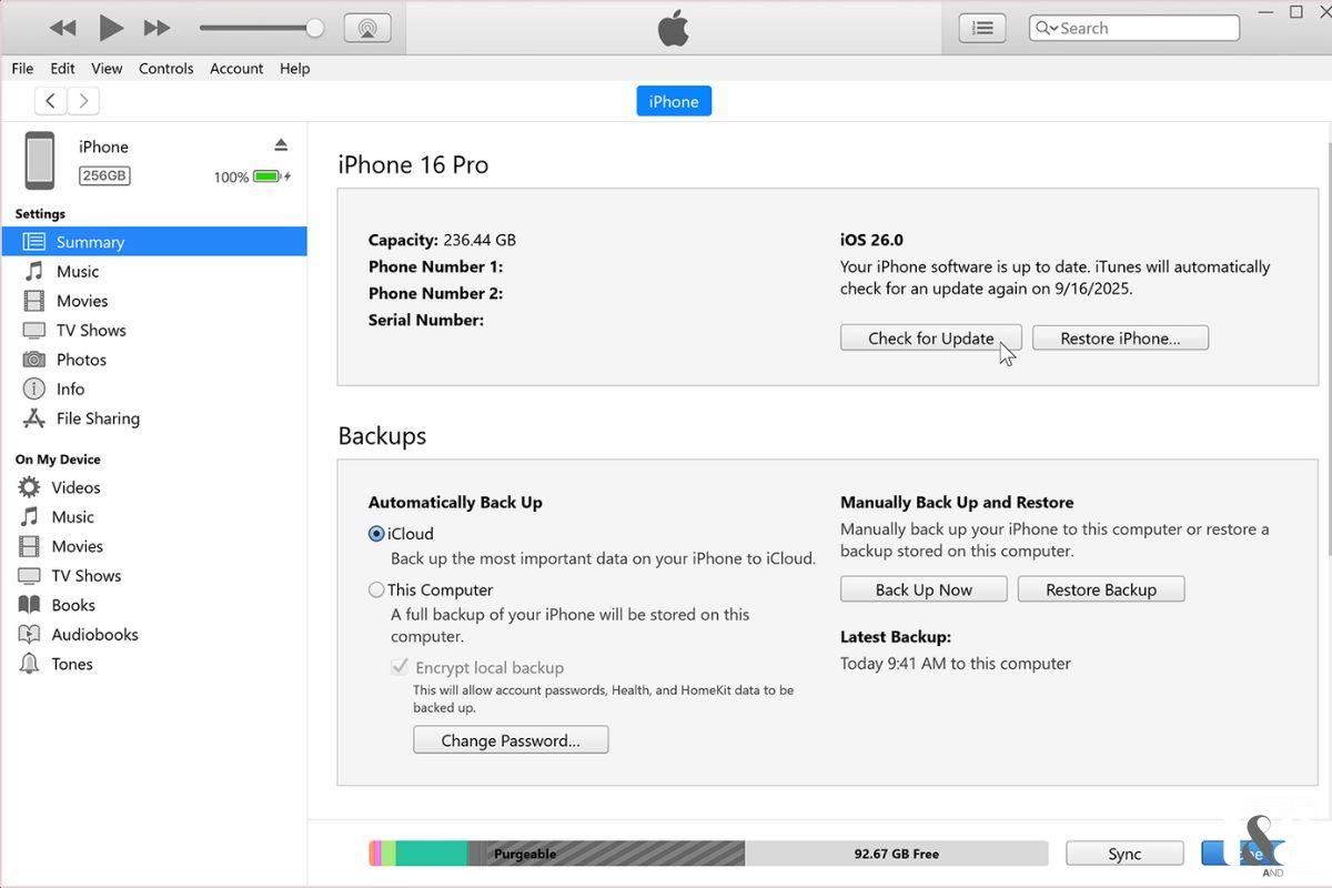 Cập nhật iOS qua iTunes