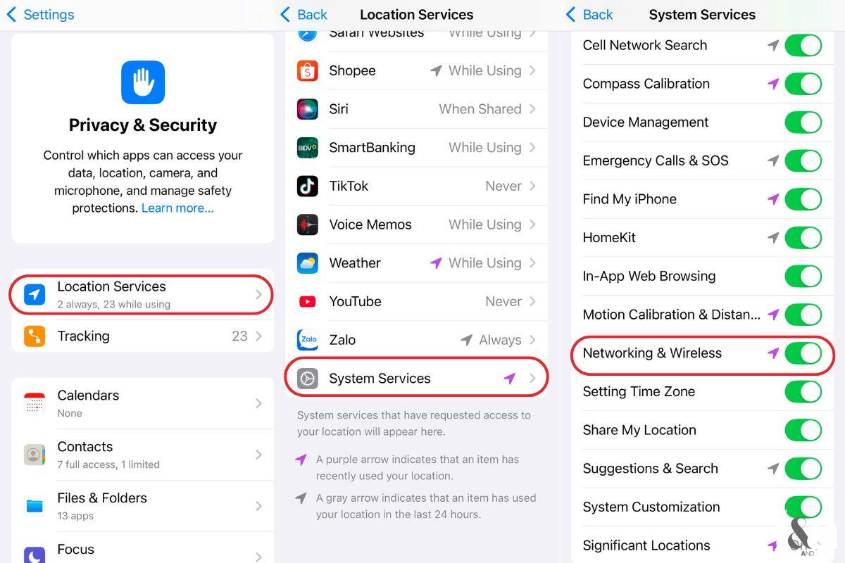 Tắt dịch vụ định vị cho WiFi